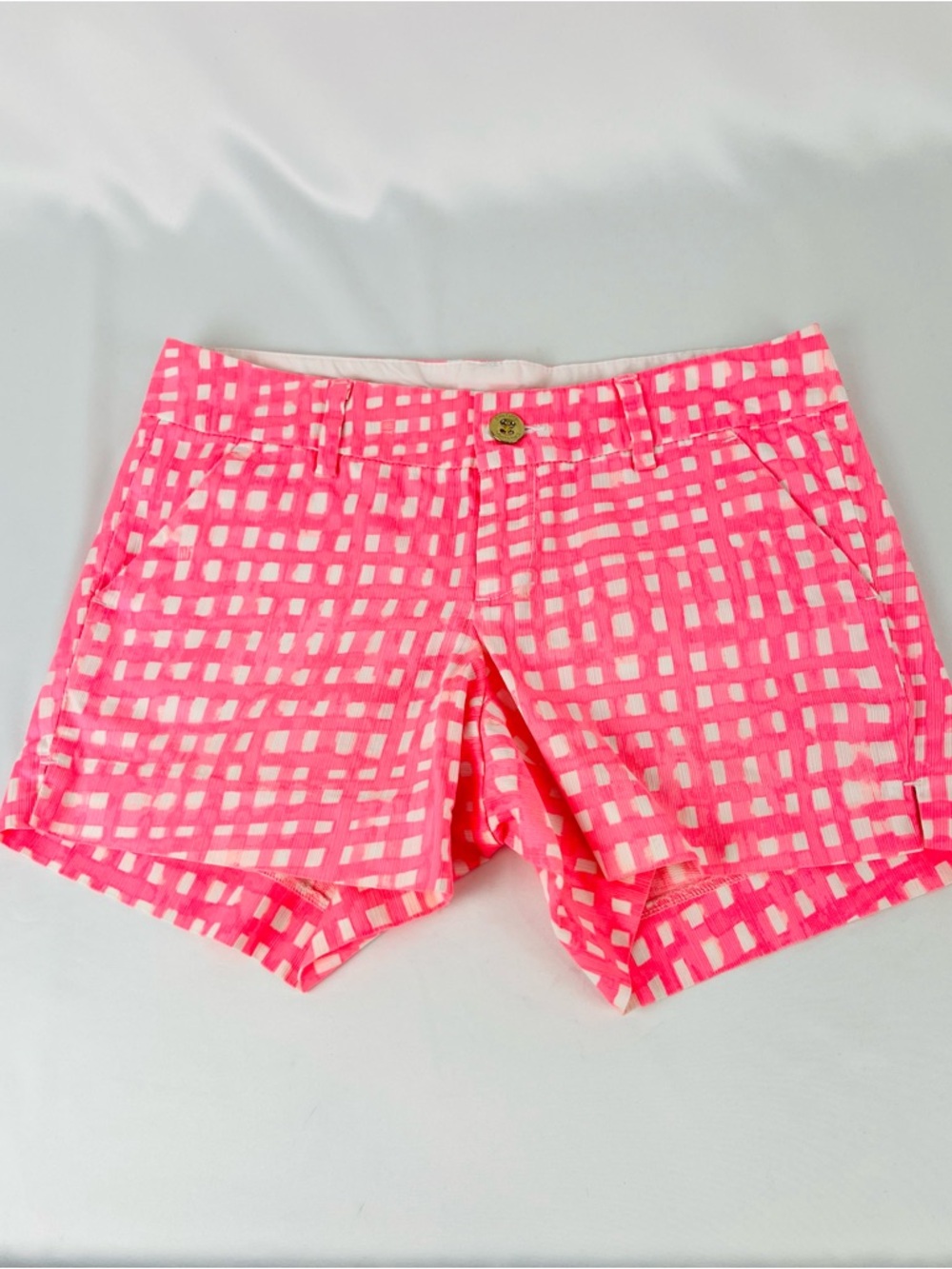 Lilly Pulitzer "Callahan" Pascha Pink "Feelin' Beachy" Gingham Print Size 4